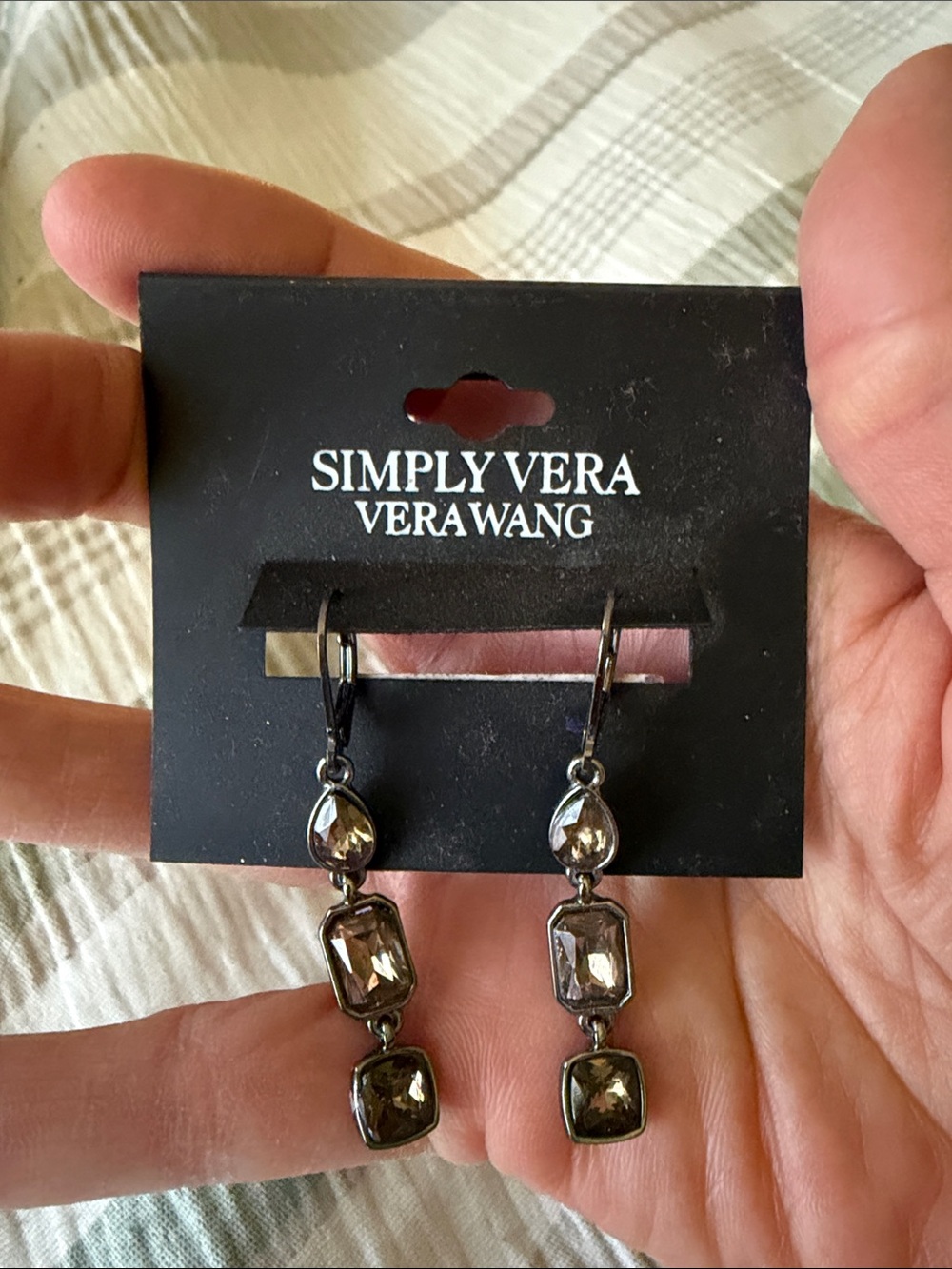 Simply Vera Vera Wang Smoky Crystal Dangle Earrings